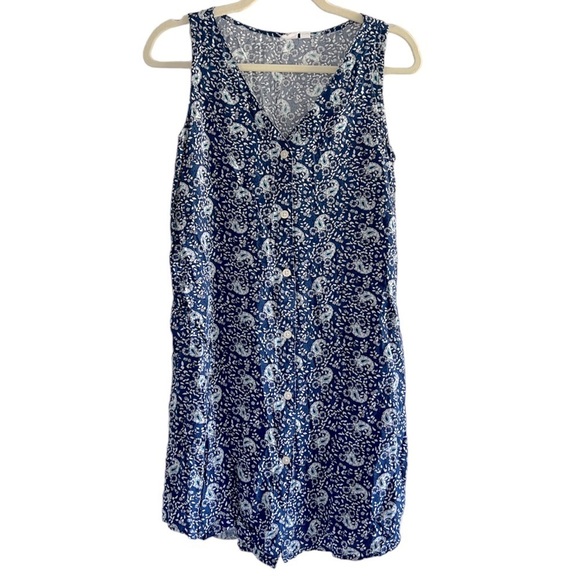 Gap Blue Paisley Dress (XS) - Picture 1 of 7